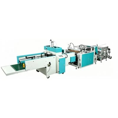 Machine automatique de fabrication de sacs pour t-shirts en plastique à ligne unique